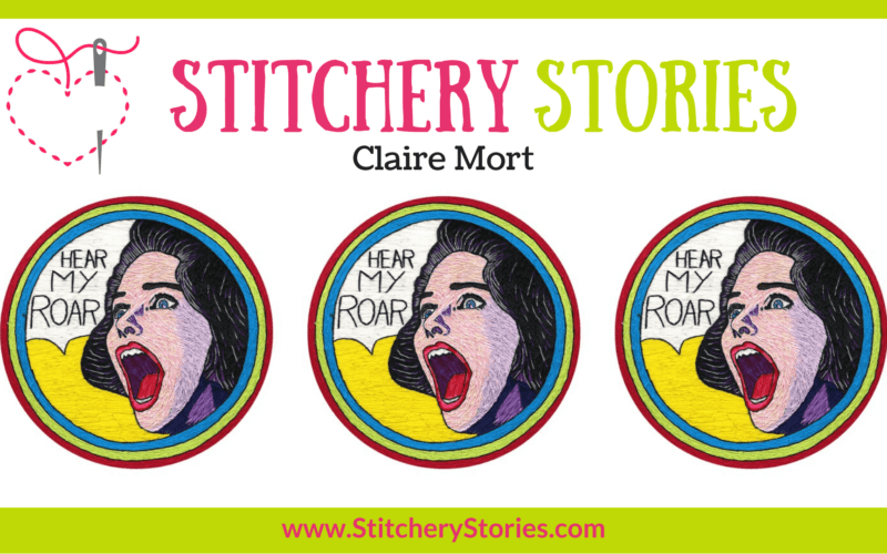 Claire Mort guest Stitchery Stories embroidery podcast Wide Art