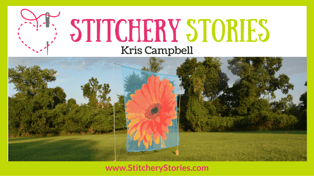 Kris Campbell guest Stitchery Stories embroidery podcast Wide Art